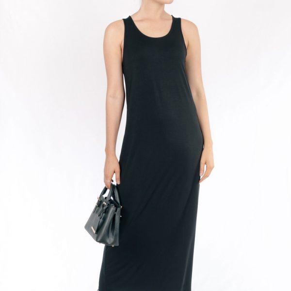 venus black long dress